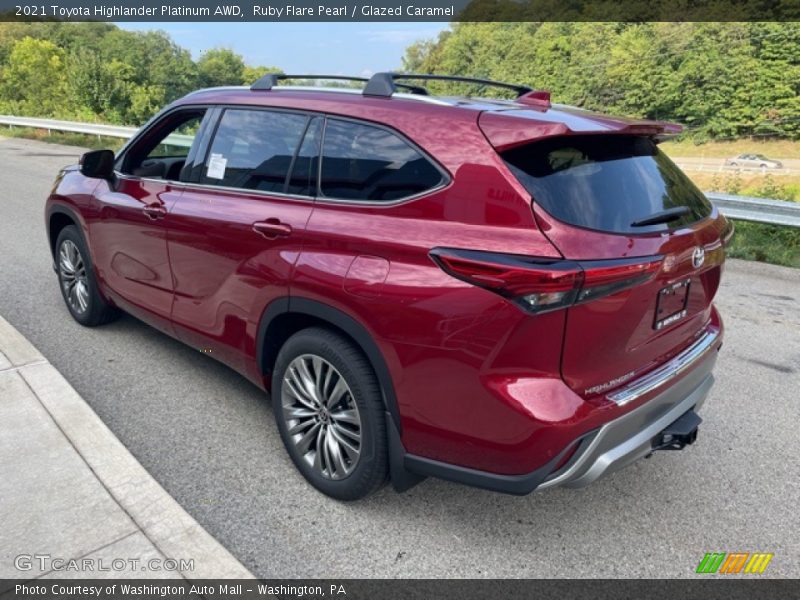 Ruby Flare Pearl / Glazed Caramel 2021 Toyota Highlander Platinum AWD