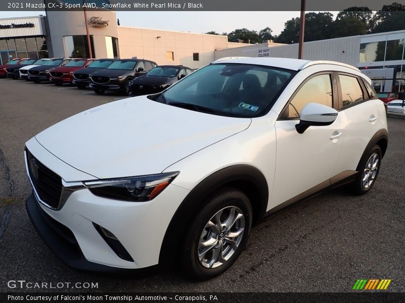 Snowflake White Pearl Mica / Black 2021 Mazda CX-3 Sport AWD
