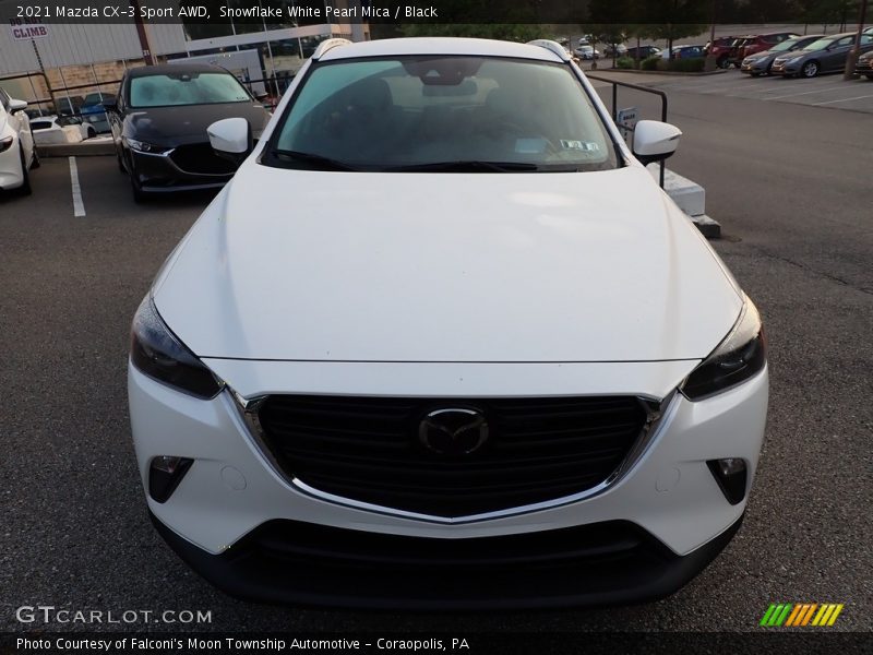 Snowflake White Pearl Mica / Black 2021 Mazda CX-3 Sport AWD