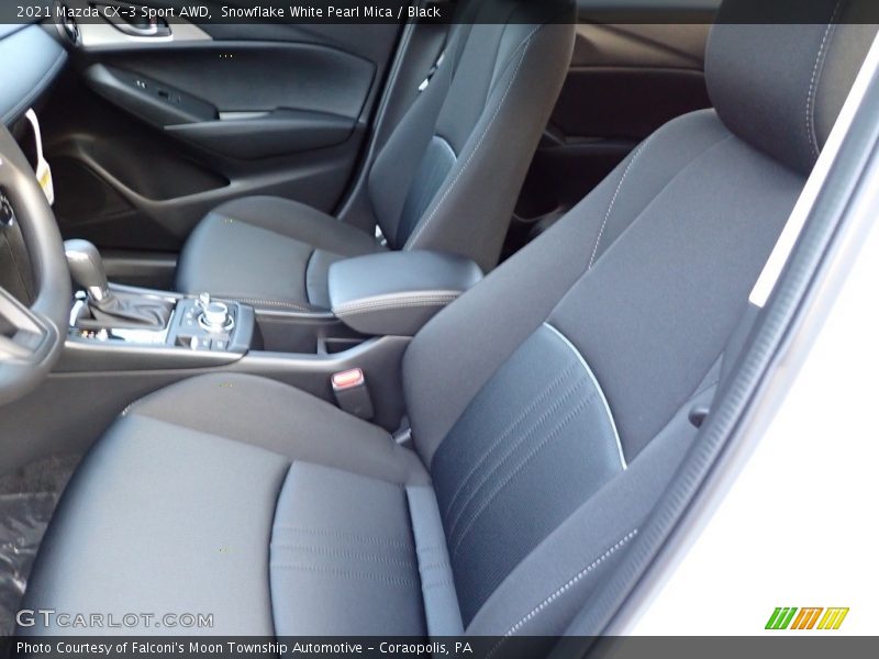 Snowflake White Pearl Mica / Black 2021 Mazda CX-3 Sport AWD