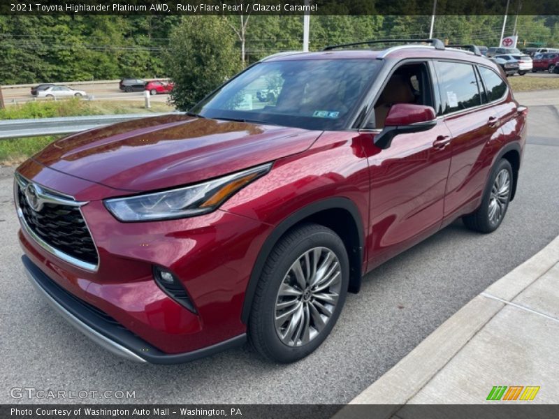 Ruby Flare Pearl / Glazed Caramel 2021 Toyota Highlander Platinum AWD