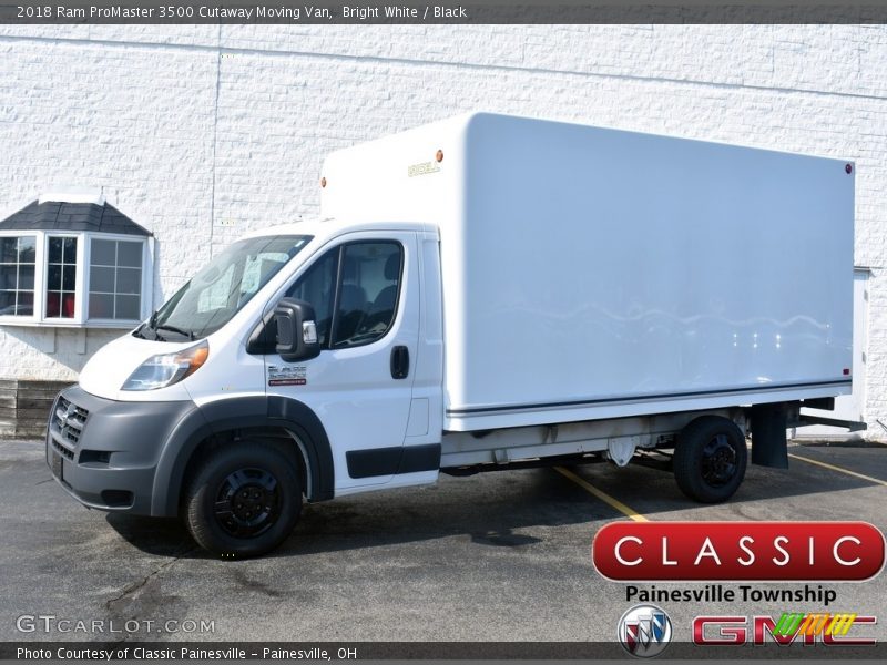 Bright White / Black 2018 Ram ProMaster 3500 Cutaway Moving Van