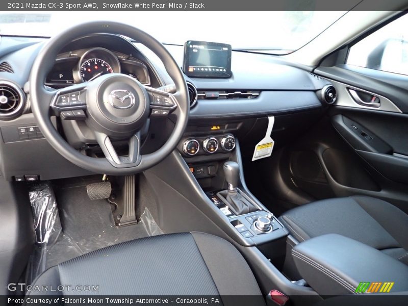 Snowflake White Pearl Mica / Black 2021 Mazda CX-3 Sport AWD