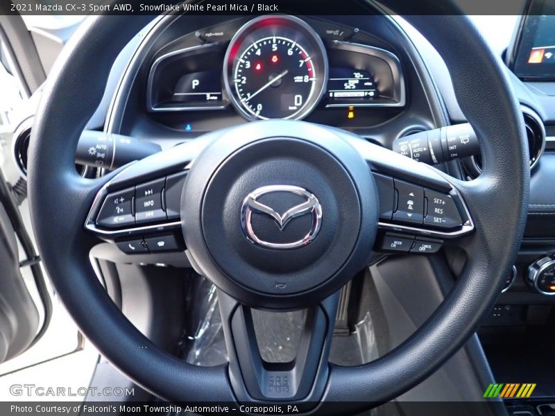Snowflake White Pearl Mica / Black 2021 Mazda CX-3 Sport AWD