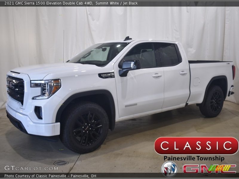 Summit White / Jet Black 2021 GMC Sierra 1500 Elevation Double Cab 4WD