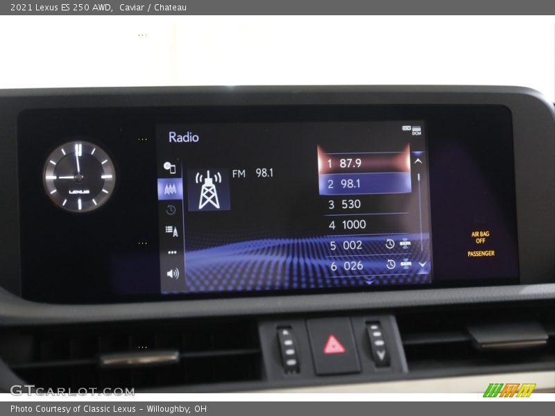Controls of 2021 ES 250 AWD