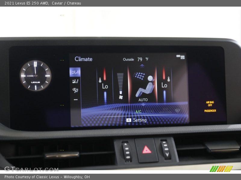 Controls of 2021 ES 250 AWD