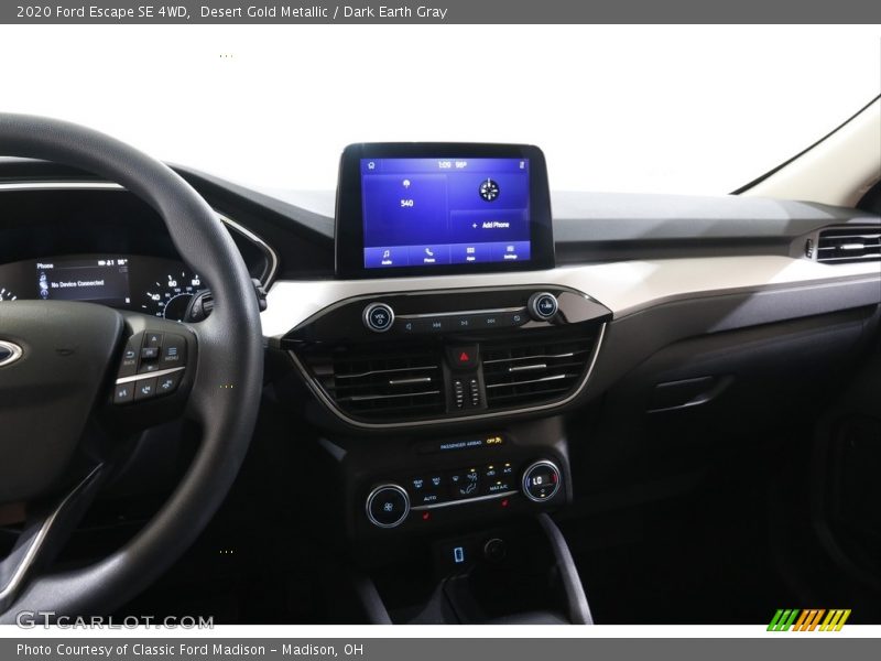 Desert Gold Metallic / Dark Earth Gray 2020 Ford Escape SE 4WD