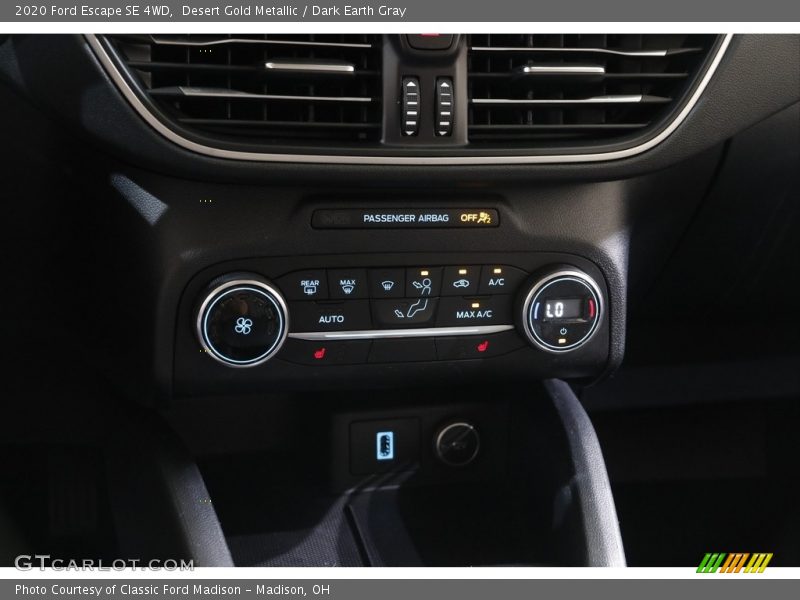 Desert Gold Metallic / Dark Earth Gray 2020 Ford Escape SE 4WD