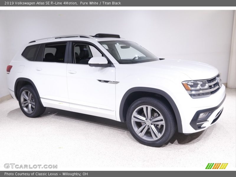 Pure White / Titan Black 2019 Volkswagen Atlas SE R-Line 4Motion