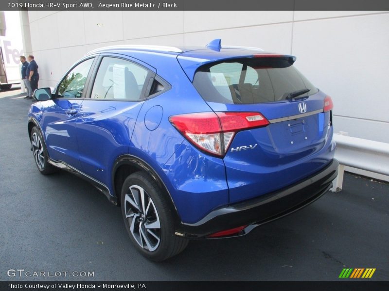 Aegean Blue Metallic / Black 2019 Honda HR-V Sport AWD