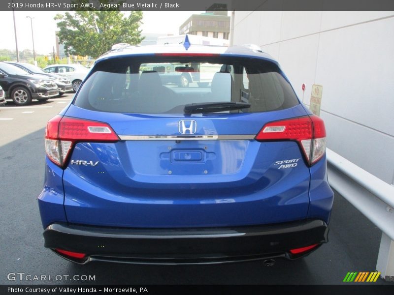 Aegean Blue Metallic / Black 2019 Honda HR-V Sport AWD