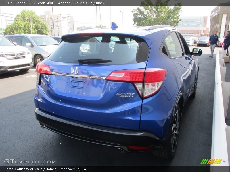 Aegean Blue Metallic / Black 2019 Honda HR-V Sport AWD