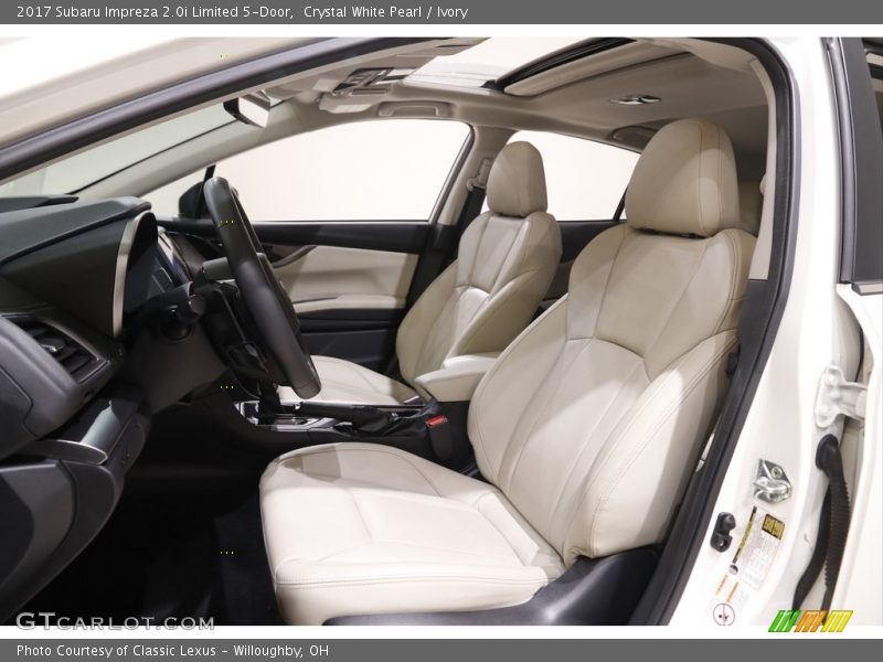 Crystal White Pearl / Ivory 2017 Subaru Impreza 2.0i Limited 5-Door