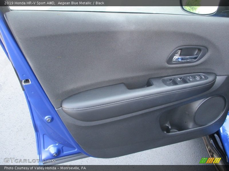 Aegean Blue Metallic / Black 2019 Honda HR-V Sport AWD