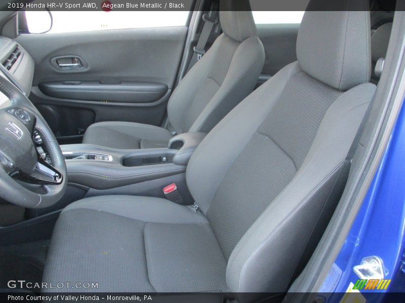 Aegean Blue Metallic / Black 2019 Honda HR-V Sport AWD