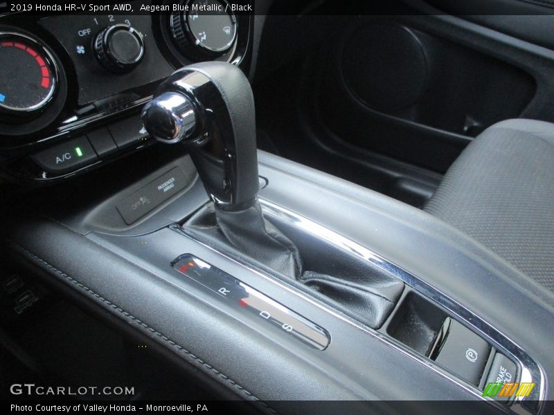Aegean Blue Metallic / Black 2019 Honda HR-V Sport AWD