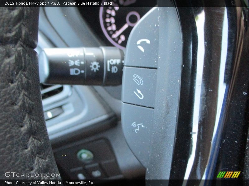Aegean Blue Metallic / Black 2019 Honda HR-V Sport AWD