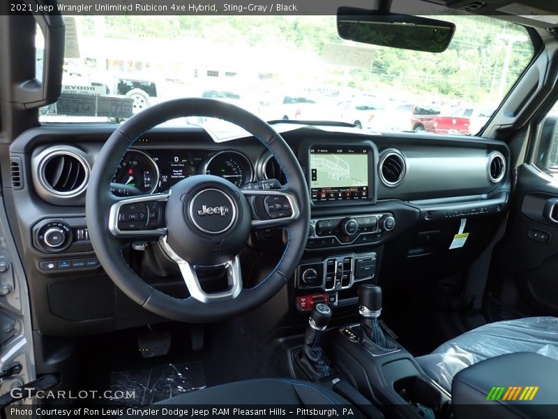 Dashboard of 2021 Wrangler Unlimited Rubicon 4xe Hybrid