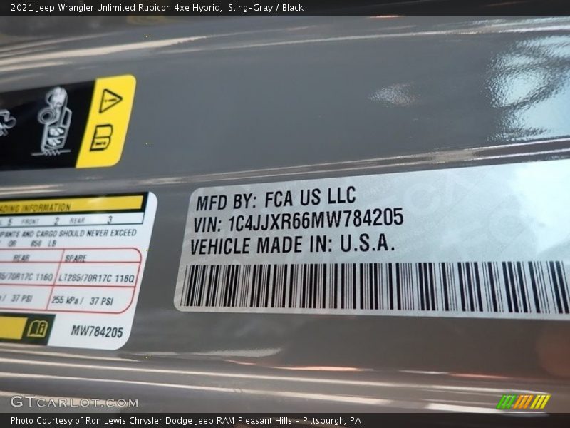 Sting-Gray / Black 2021 Jeep Wrangler Unlimited Rubicon 4xe Hybrid