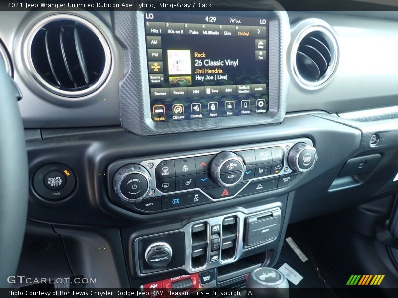 Controls of 2021 Wrangler Unlimited Rubicon 4xe Hybrid