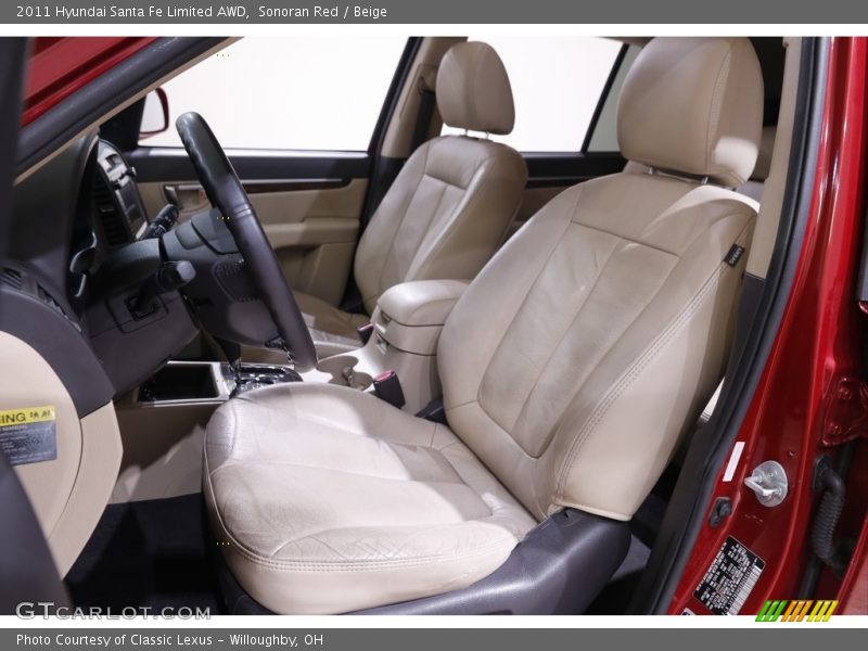 Sonoran Red / Beige 2011 Hyundai Santa Fe Limited AWD