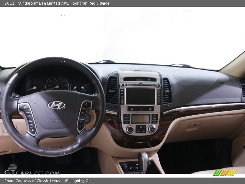 Sonoran Red / Beige 2011 Hyundai Santa Fe Limited AWD