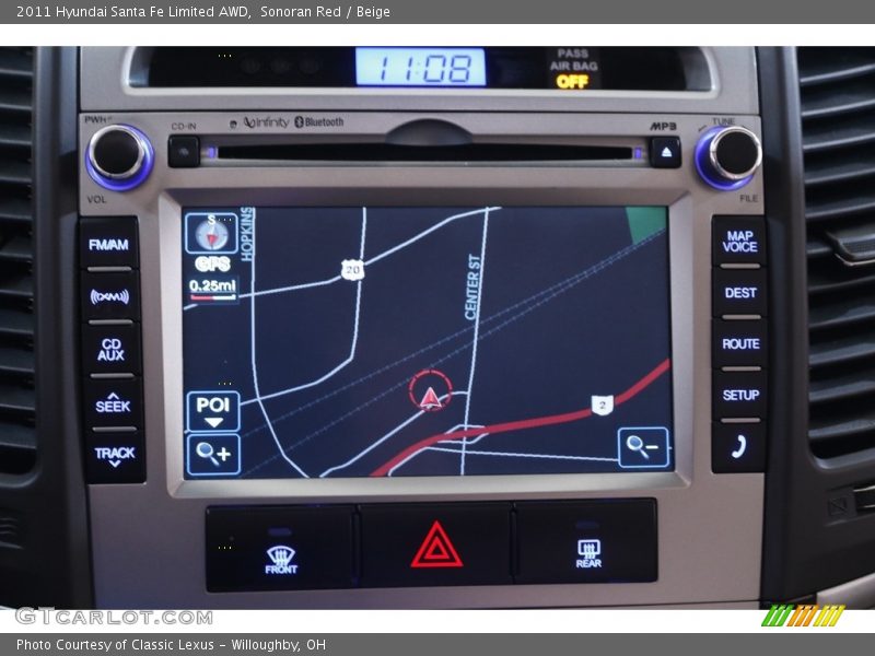 Sonoran Red / Beige 2011 Hyundai Santa Fe Limited AWD