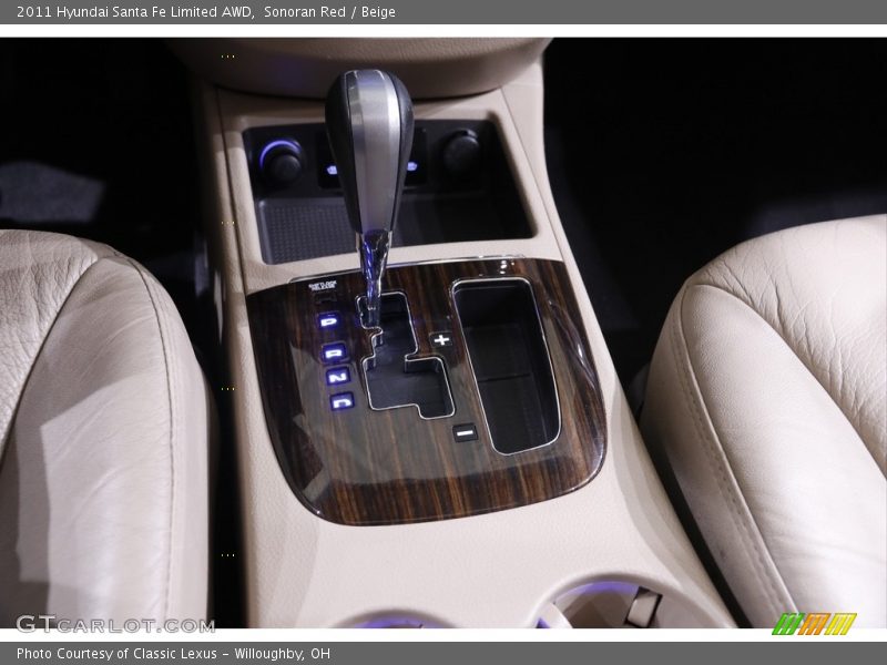 Sonoran Red / Beige 2011 Hyundai Santa Fe Limited AWD