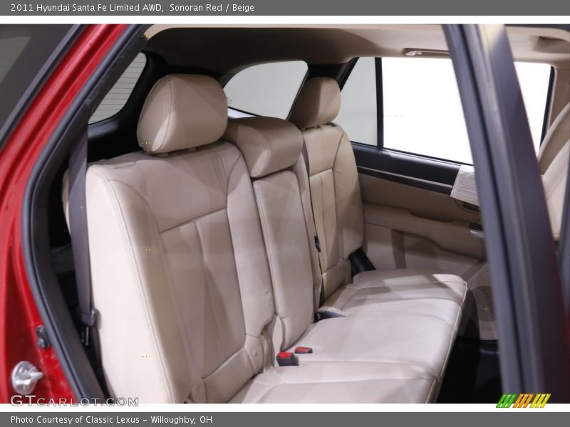 Sonoran Red / Beige 2011 Hyundai Santa Fe Limited AWD