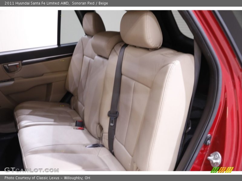 Sonoran Red / Beige 2011 Hyundai Santa Fe Limited AWD