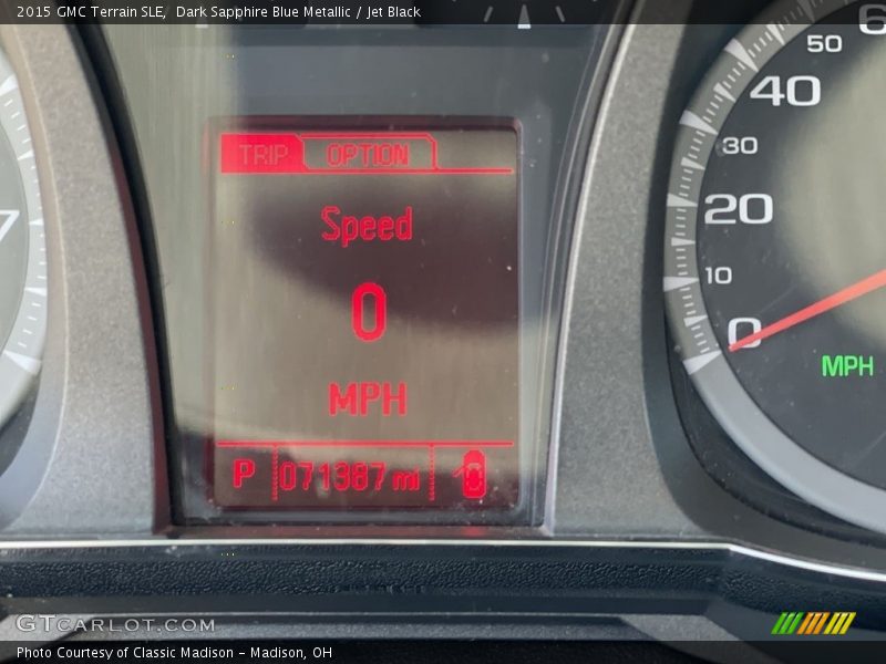 Dark Sapphire Blue Metallic / Jet Black 2015 GMC Terrain SLE