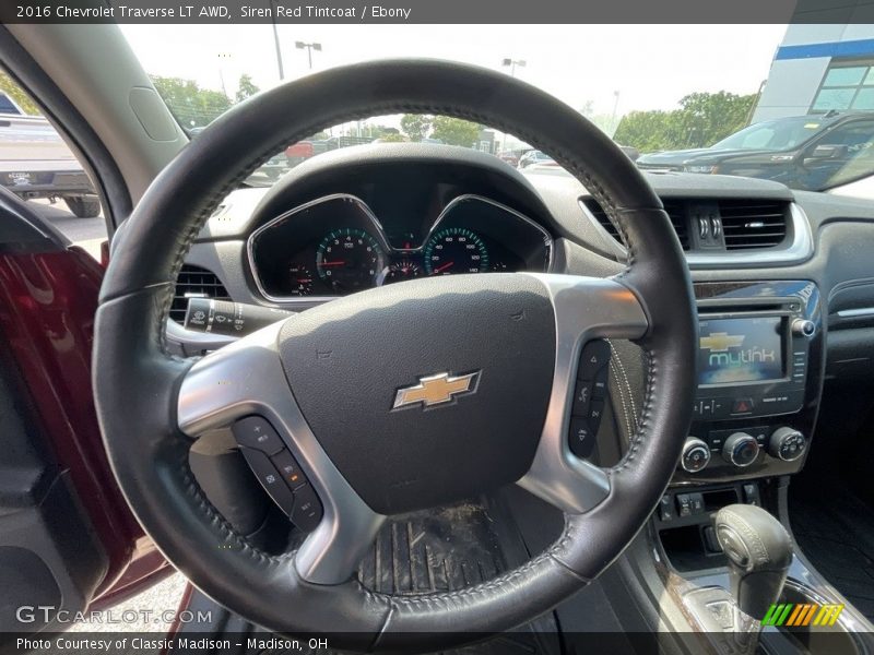 Siren Red Tintcoat / Ebony 2016 Chevrolet Traverse LT AWD