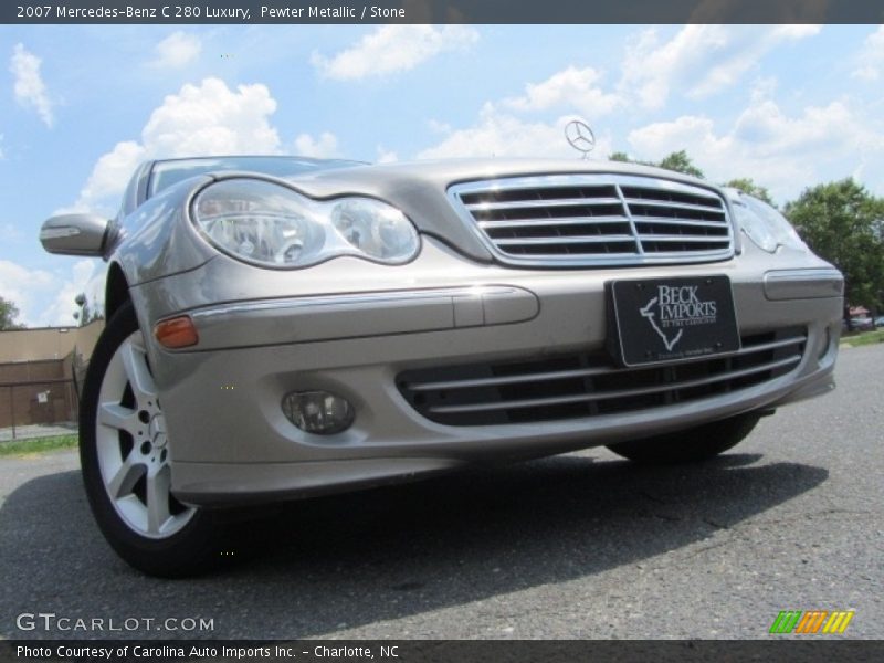 Pewter Metallic / Stone 2007 Mercedes-Benz C 280 Luxury