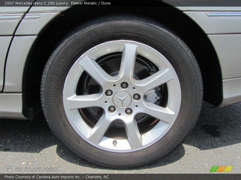 Pewter Metallic / Stone 2007 Mercedes-Benz C 280 Luxury