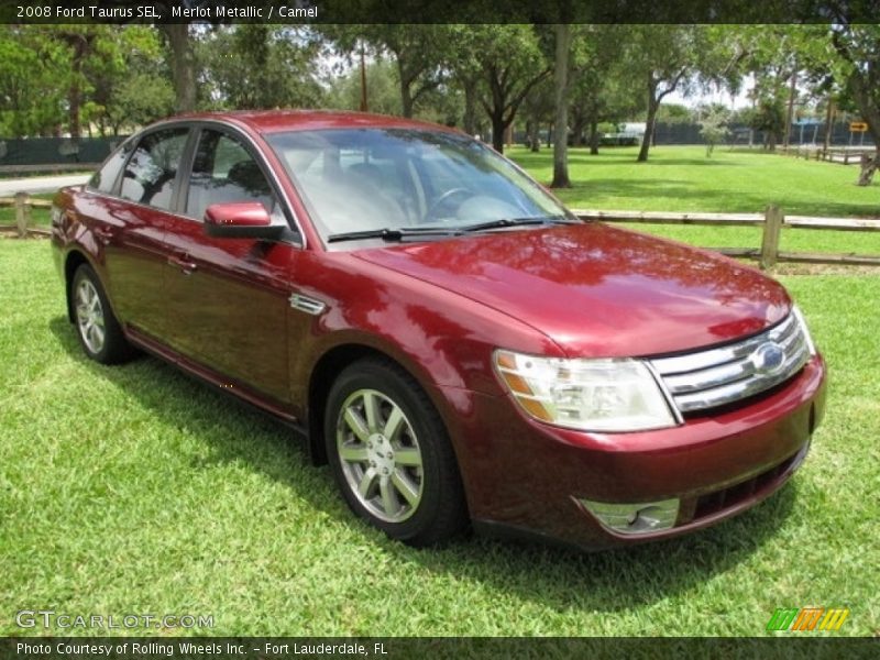 Merlot Metallic / Camel 2008 Ford Taurus SEL