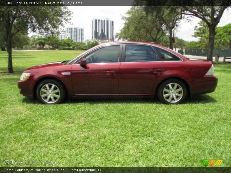 Merlot Metallic / Camel 2008 Ford Taurus SEL