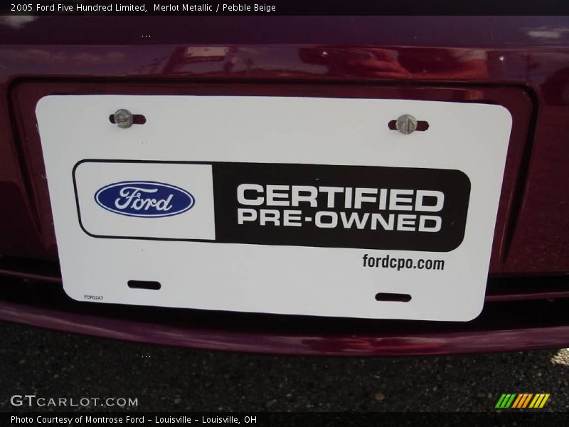 Merlot Metallic / Pebble Beige 2005 Ford Five Hundred Limited