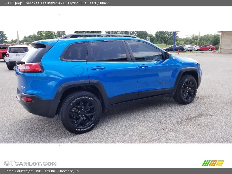 Hydro Blue Pearl / Black 2018 Jeep Cherokee Trailhawk 4x4
