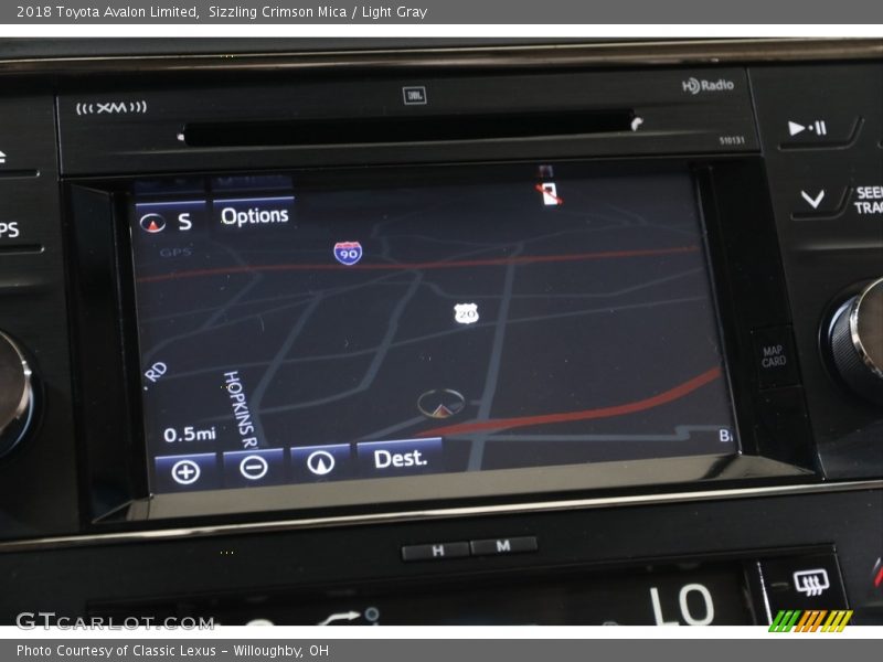 Sizzling Crimson Mica / Light Gray 2018 Toyota Avalon Limited