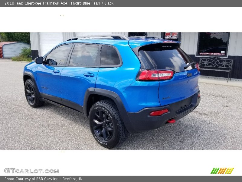 Hydro Blue Pearl / Black 2018 Jeep Cherokee Trailhawk 4x4