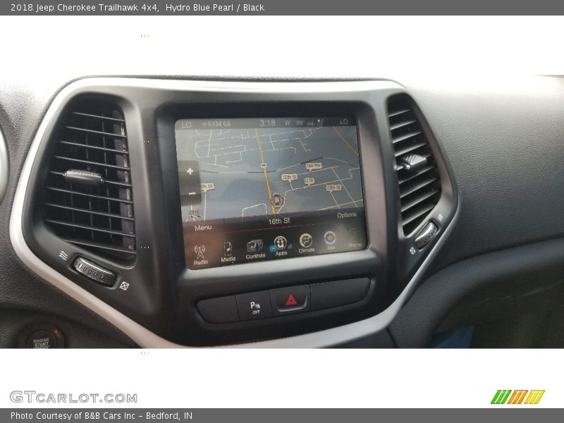 Hydro Blue Pearl / Black 2018 Jeep Cherokee Trailhawk 4x4
