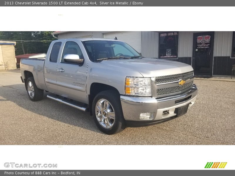 Silver Ice Metallic / Ebony 2013 Chevrolet Silverado 1500 LT Extended Cab 4x4