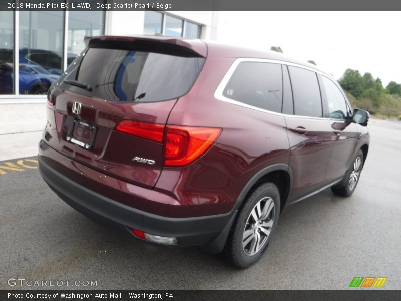 Deep Scarlet Pearl / Beige 2018 Honda Pilot EX-L AWD