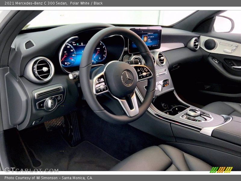 Polar White / Black 2021 Mercedes-Benz C 300 Sedan