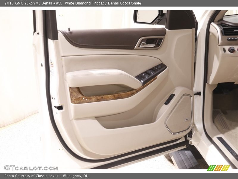 White Diamond Tricoat / Denali Cocoa/Shale 2015 GMC Yukon XL Denali 4WD