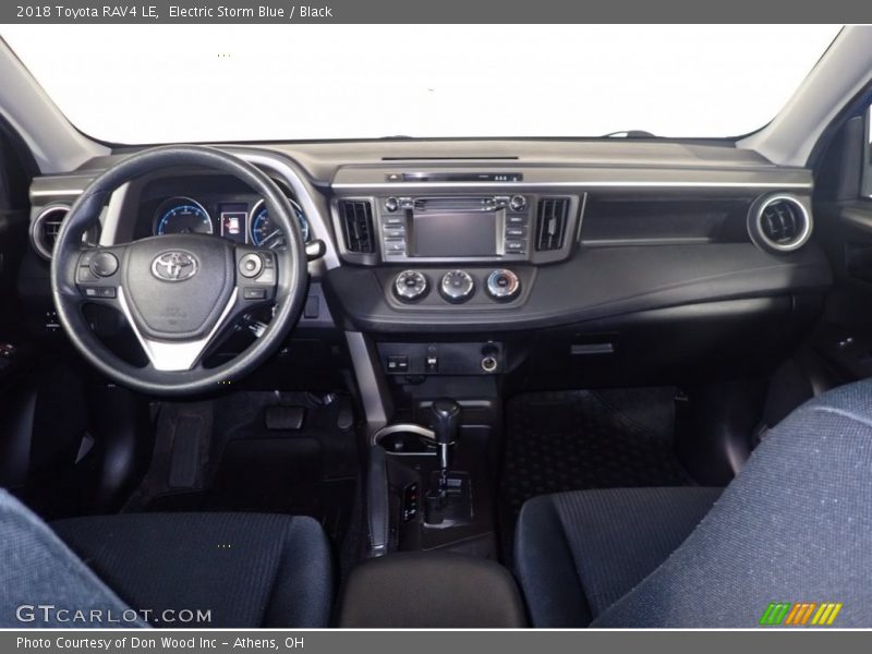 Electric Storm Blue / Black 2018 Toyota RAV4 LE