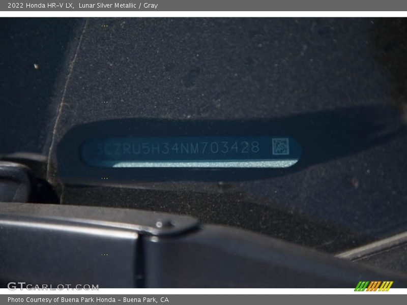 Lunar Silver Metallic / Gray 2022 Honda HR-V LX