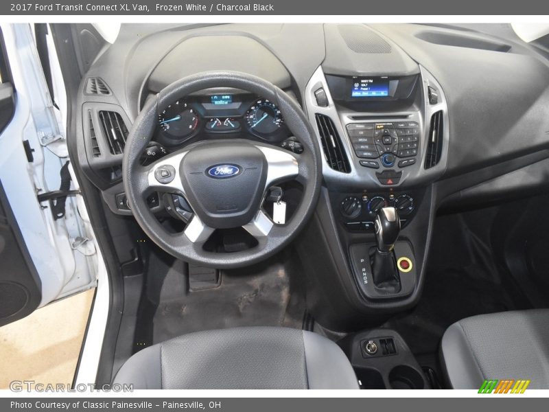 Frozen White / Charcoal Black 2017 Ford Transit Connect XL Van