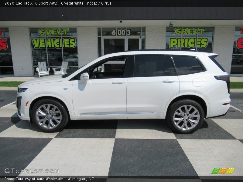 Crystal White Tricoat / Cirrus 2020 Cadillac XT6 Sport AWD